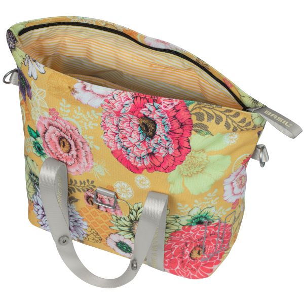 Load image into Gallery viewer, Basil Bloom Field fietshandtas - duurzaam, compact, geel
