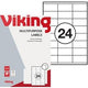 Multifunctionele etiketten viking 70x36mm wit