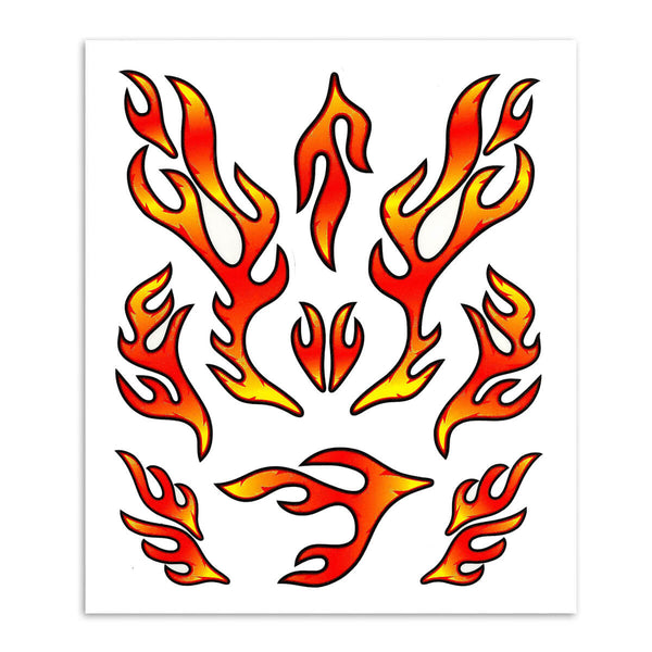 Sticker set red flames