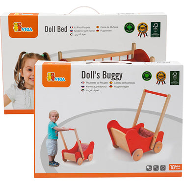 Http: www.cchobby.nl viga-poppenbed-en-houten-poppenwagen-rood-2-onderdelen-1-set