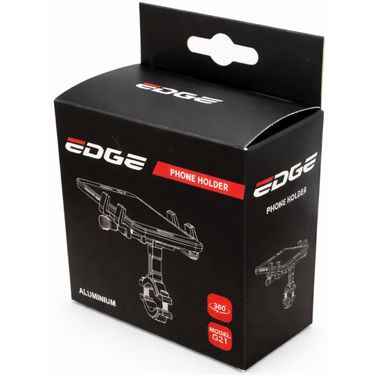 Edge telefoonhouder g21 - aluminium - 360° draaibaar - universele stuurmontage - extra stevig - zwart