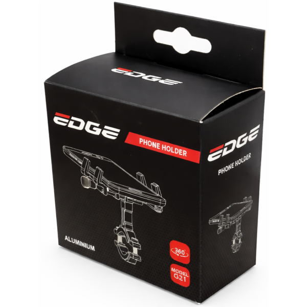 Load image into Gallery viewer, Edge telefoonhouder g21 - aluminium - 360° draaibaar - universele stuurmontage - extra stevig - zwart
