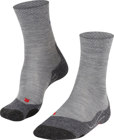 Falke tk2 melange anti-blaar dik wol functioneel materiaal wandelsokken heren grijs - maat 39-41
