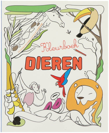 Merkloos sans marque kleurenboek dieren - boek - educatief met dierenillustraties