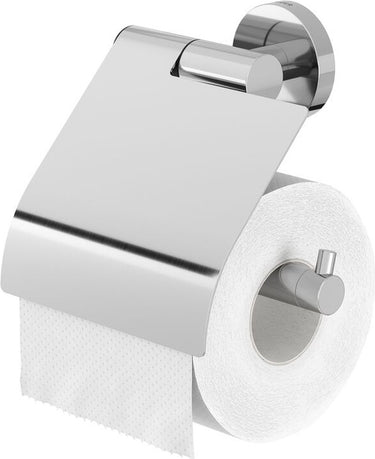 Tiger boston - wc rolhouder met klep - toiletrolhouder - zonder boren - boren of lijmen - rvs gepolijst