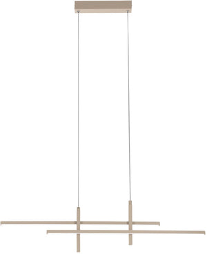 Eglo trepiliano hanglamp - led - 110 cm - zandkleur beige crème wit