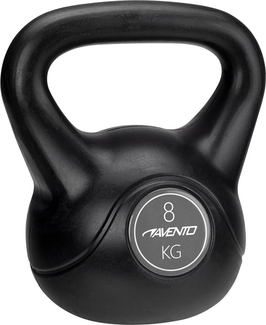 Avento kettlebell - 8 kg - zwart
