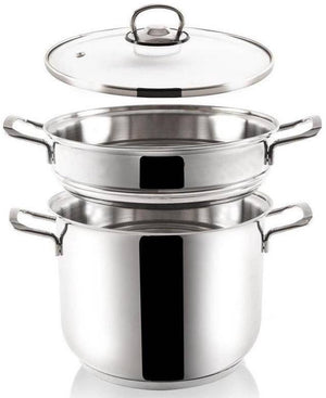 Orion anett serie - roestvrijstalen stoompan - 5l - 22cm diameter - inclusief stoominzet