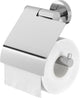 Tiger boston - wc rolhouder met klep - toiletrolhouder - zonder boren - boren of lijmen - rvs gepolijst