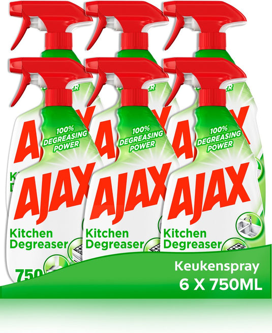 Ajax keukenspray optimal7 6 x 750ml - voordeelverpakking