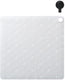 Sealskin ribb - antislip douchemat 55x55 cm - wit - inclusief zwarte haak