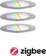 Paulmann plug shine led-grondinbouwlamp smart home zigbee 3.0 floor rgbw set van 3 ip67 rgbw+ 3x2w 21va edelstaal