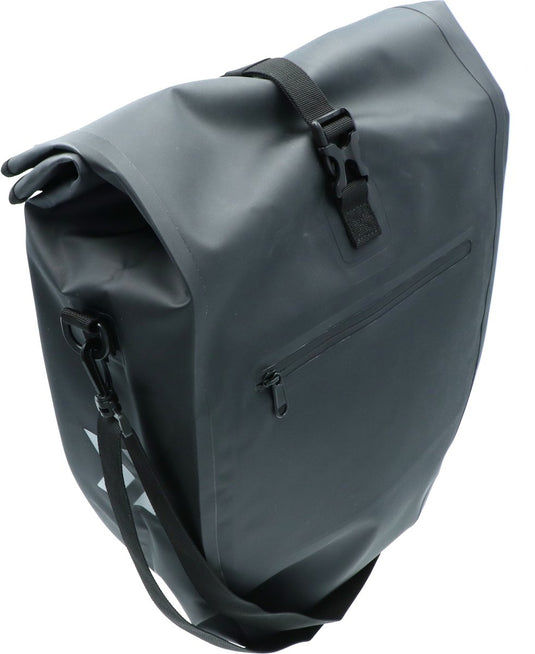 Dresco enkele fietstas traveller luxe – 28 liter – waterdicht tarpaulin – in lengte verstelbare bevestigingshaken - rol- en klittenbandsluiting kliksluiting - extra groot vak extra voorvak - afneembare schouderriem - afmeting 61.5x31.5x16.5cm