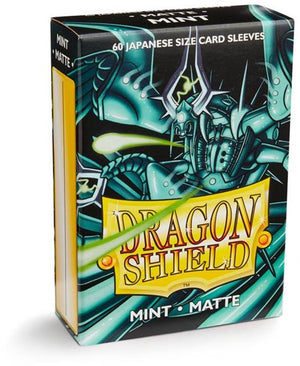 Asmodee dragon shield card sleeves: japanese matte mint (59x86mm) - 60 stuks