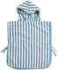 Meyco baby fat stripe badponcho - jacquard badstof - jeans blue - 1-3 jaar