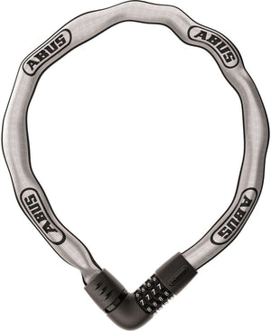 Abus fietsslot kettingslot - tresor 6807c - security level 7 - zilver - 110 cm - geschikt voor elektrische fietsen en stadsfietsen