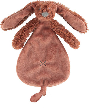 Happy horse konijn richie knuffeldoekje - roestbruin - baby cadeau