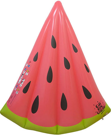 Swim essentials - luchtbed - fruitvorm - 150 x 120 cm - rood groen