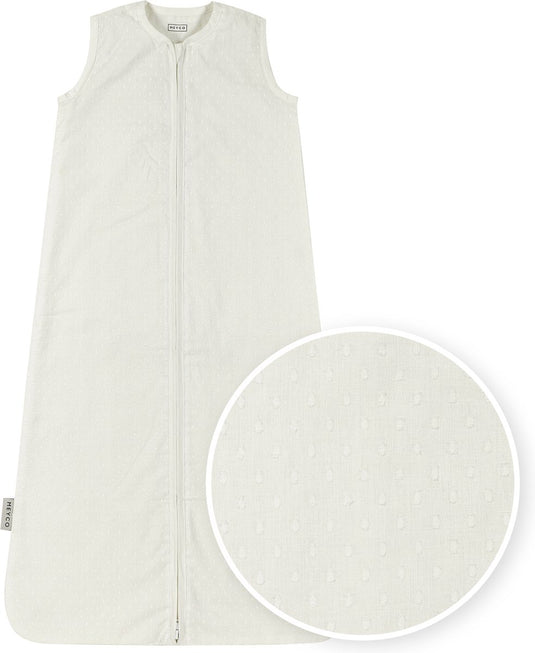 Meyco baby plume baby zomerslaapzak - offwhite - 110cm - 0.5 tog