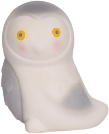 Tikiri mijn eerste pooldiertje - sneeuw uil - natuurlijk rubber - met belletje - 0 jaar