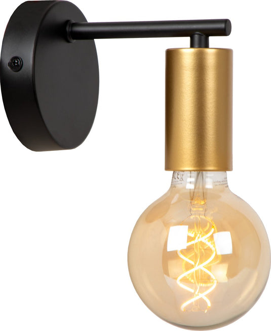 Lucide enya - wandlamp - 1xe27 - zwart