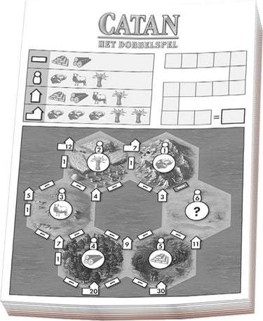999games 999 games scoreblokken catan: het dobbelspel, 3st.
