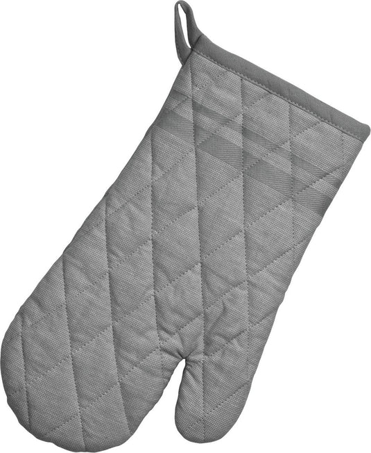 Kela ovenwant, ovenhandschoen, set van 4 stuks, katoen, donker grijs met streep, 31 x 18 cm - | tia
