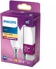 Philips led lamp - kaarslamp met e14 fitting - warmwit licht: 2700k - 25w - mat glas - 2-pack