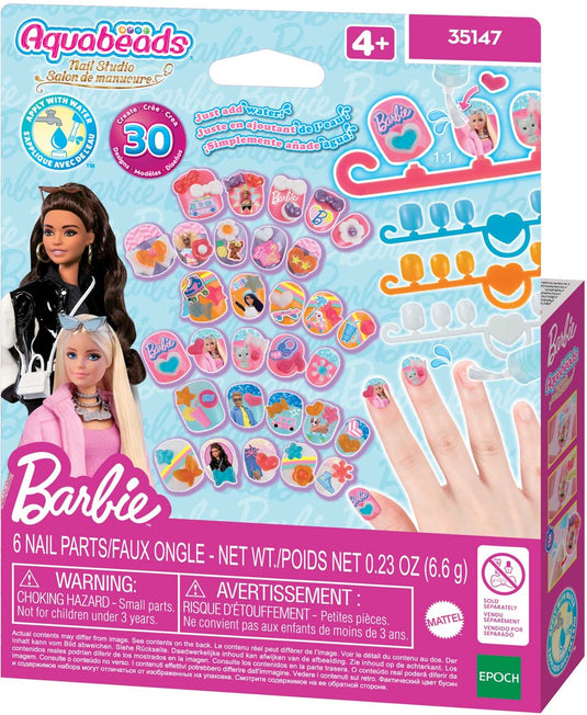 Aquabeads barbie nagel navullingsset- 30 kinder nagels die plakken met water