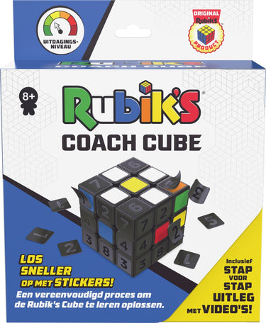 Rubik's coach cube - leer de kubus van 3x3 op te lossen met stickers handleiding en video's