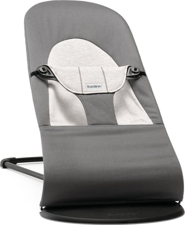 Babybjörn wipstoel balance soft - geweven-jersey - donkergrijs-grijs - ergonomisch - verstelbaar - inklapbaar