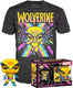 Marvel funko the xmen verzamelfiguur tshirt set -s- pop! tee box wolverine blacklight zwart