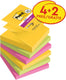 Post-it super sticky z-notes carnival | 90 vel | ft 76 x 76 mm | 4 + 2 gratis