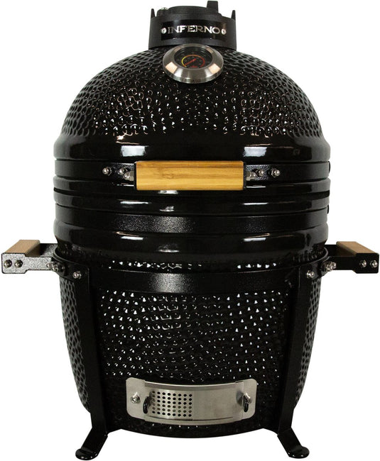 Inferno compact kamado barbecue - grilloppervlakte 34cm 13inch - zwart
