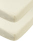 Meyco baby uni hoeslaken juniorbed - 2-pack - jersey - nature - 70x140 150cm