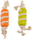 Duvo + eco rubber stick bamboe rijst + katoen - geel groen - geen kleurkeuze mogelijk - 29x6,5x6,5cm