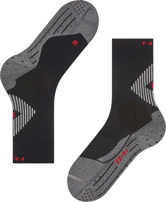 Falke 4grip stabilizing anti blaren, anti zweet functioneel garen sportsokken unisex zwart - maat 39-41