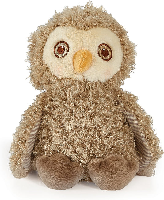 Bunnies by the bay uil knuffel - knuffeldier - blink de uil - geborduurde details - 20 cm - bruin
