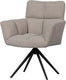 Woood vinny draaistoel met armleuningen - bouclé - zand - 89x70x61