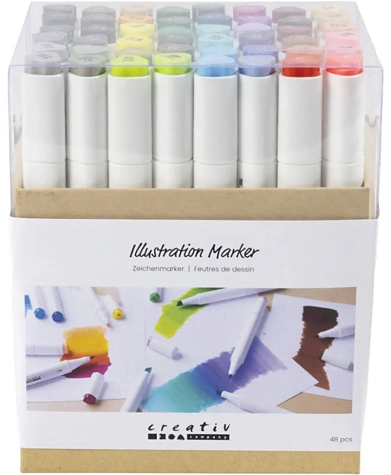 Afbeelding laden in galerijviewer, Creativ company https: www.cchobby.nl tekenstift-lijndikte-1-8-mm-standaardkleuren-48-stuk-1-doos
