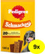 Pedigree hondensnacks - schmackos - gevogelte mix - 9x20 stuks