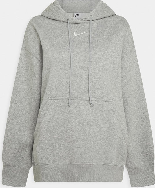 Nike w nsw phnx flc os po hoodie dames sporttrui - grijs - maat xs