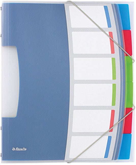 Esselte 624029 sorteermap blauw | meerkleurig polyvinyl chloride (pvc) a4