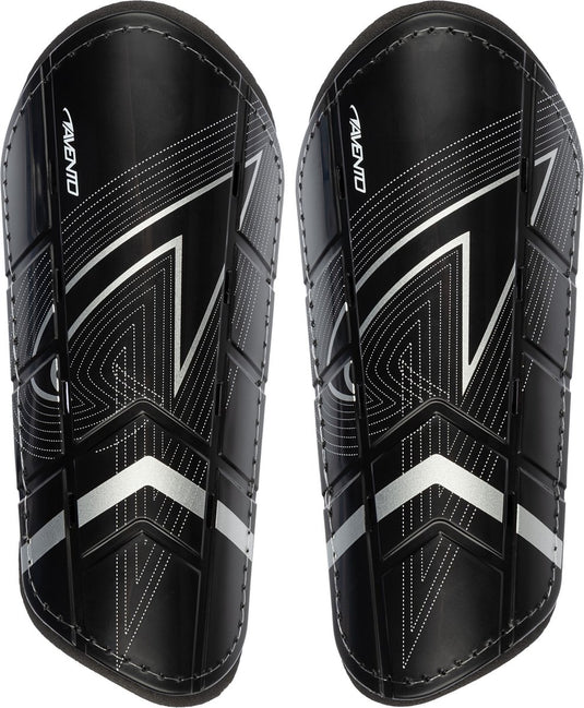 Avento scheenbeschermers - double strap - zwart - maat m
