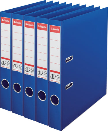 Esselte nr.1 vivida ordner - rugbreedte van 50mm - voordeelverpakking (5 stuks) - blauw