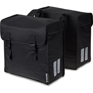 Basil Mara XL dubbele fietstas - 35L - waterafstotend - reflecterend - zwart
