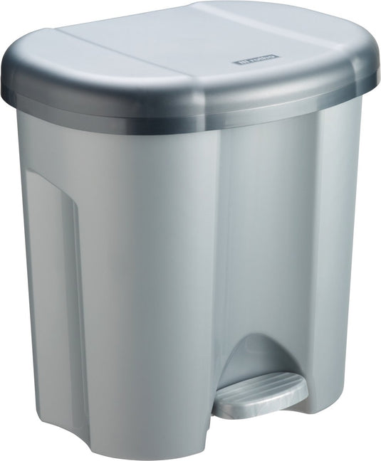 Rotho duo afvalscheider 2x10l - zilver - bpa vrij