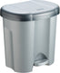 Rotho duo afvalscheider 2x10l - zilver - bpa vrij