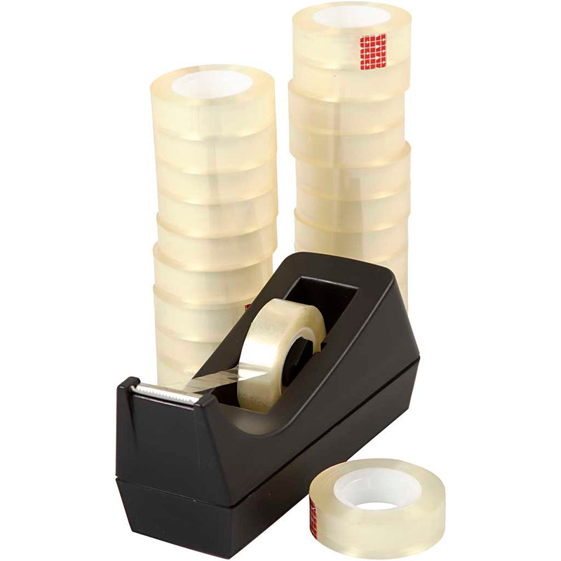Afbeelding laden in galerijviewer, Https: www.cchobby.nl bureau-tapedispenser-met-tape-b-15-mm-1-set
