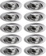 Paulmann inbouwlamp base basisset zwenkbaar rond 90 mm 20° gu10 max. 10w 230v dimbaar staal geborsteld